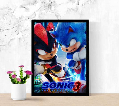 Sonic The Hedgehog 3 framed poster