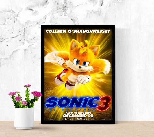 Sonic The Hedgehog 3 framed poster