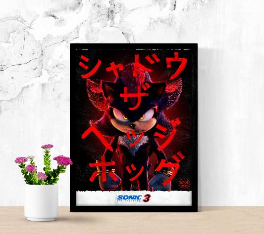 Sonic The Hedgehog 3 framed poster