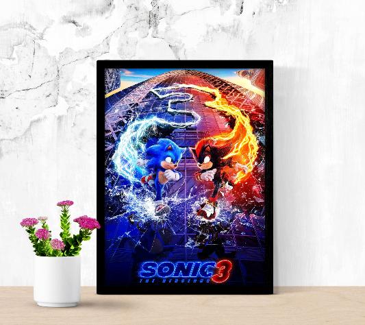 Sonic The Hedgehog 3 framed poster