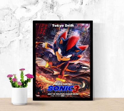 Sonic The Hedgehog 3 framed poster