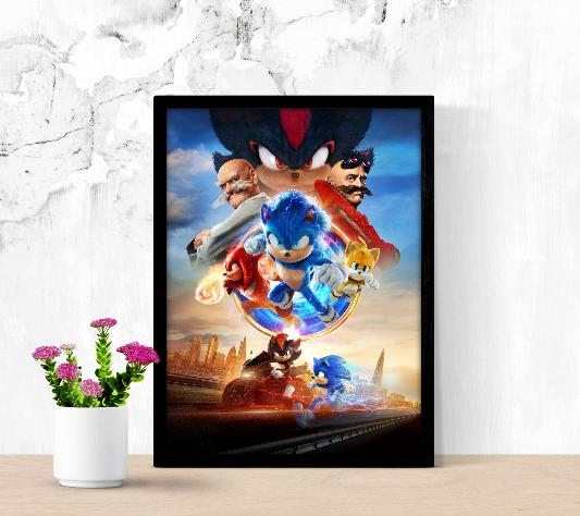 Sonic The Hedgehog 3 framed poster