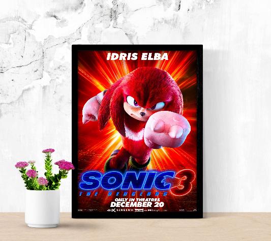 Sonic The Hedgehog 3 framed poster