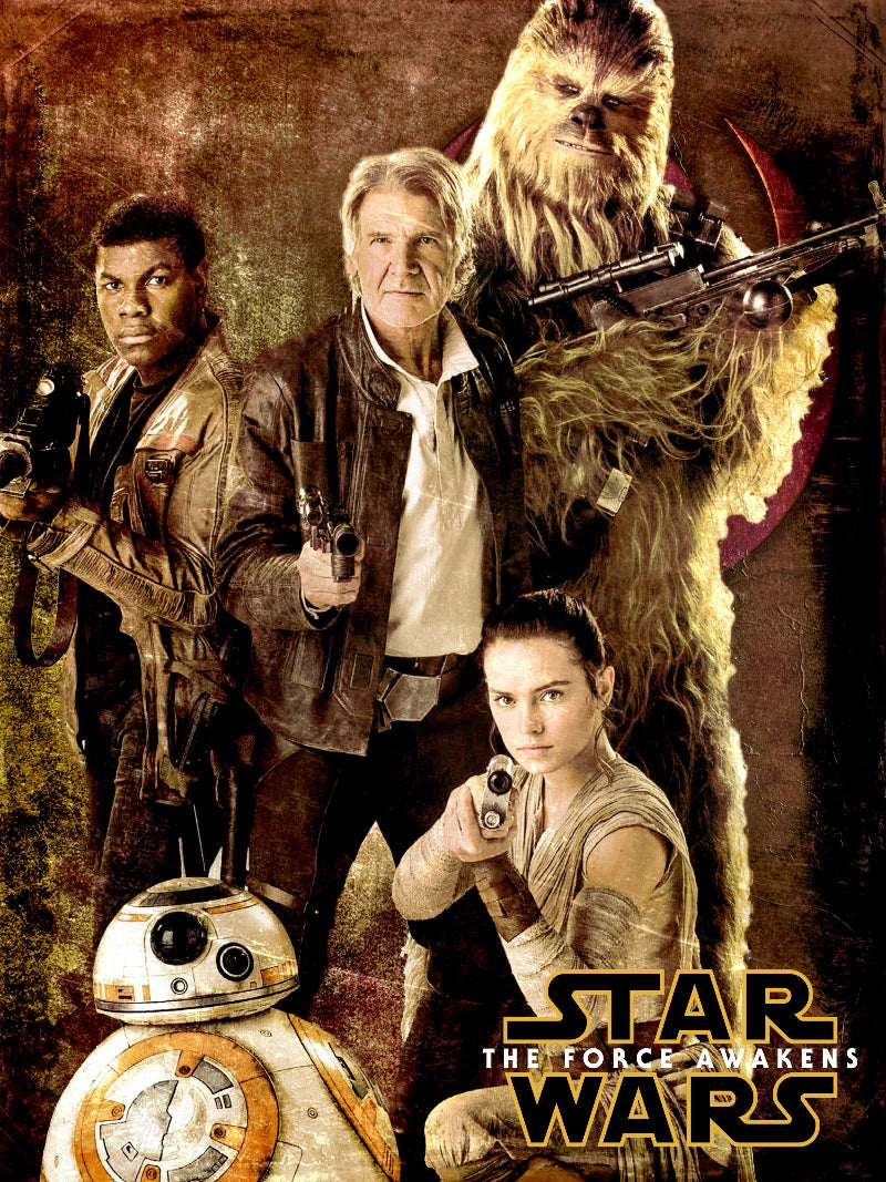 Star Wars The Force Awakens paper poster