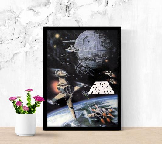 Star Wars framed poster