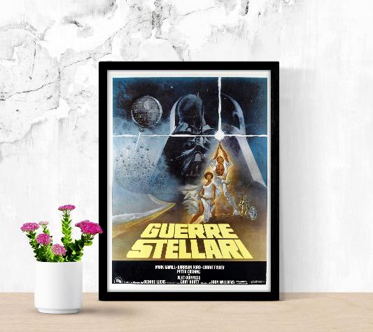 Guerre Stellari framed poster