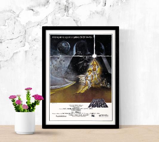 Star Wars framed poster