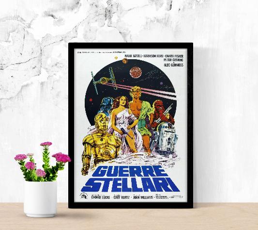 Guerre Stellari framed poster