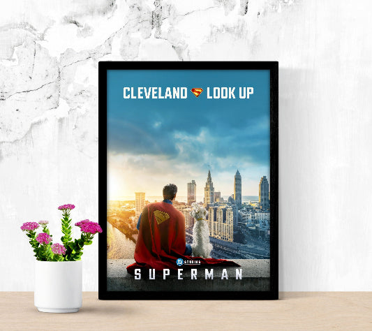 Superman framed poster
