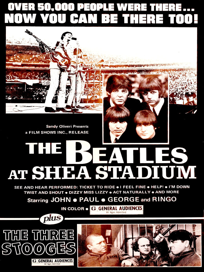 The Beatles at Shea Stadium paper poster
