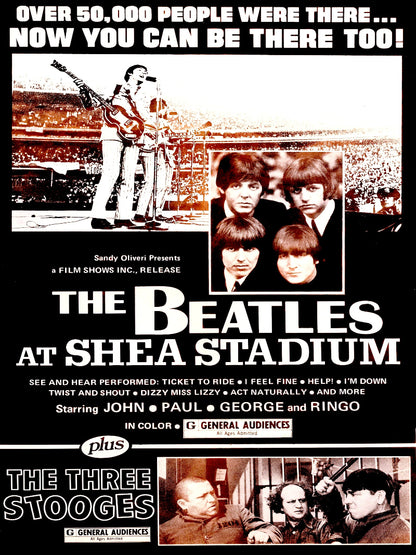 The Beatles at Shea Stadium paper poster
