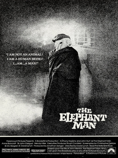 The Elephant Man paper poster
