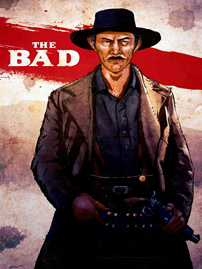 Lee Van Cleef The Bad paper poster