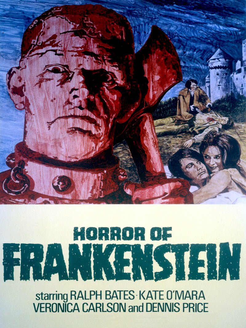 Horror of Frankenstein paper poster