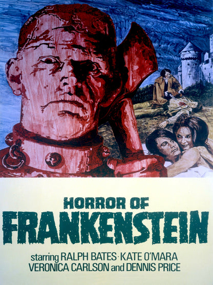 Horror of Frankenstein paper poster