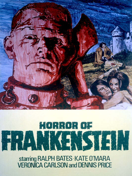 Horror of Frankenstein paper poster