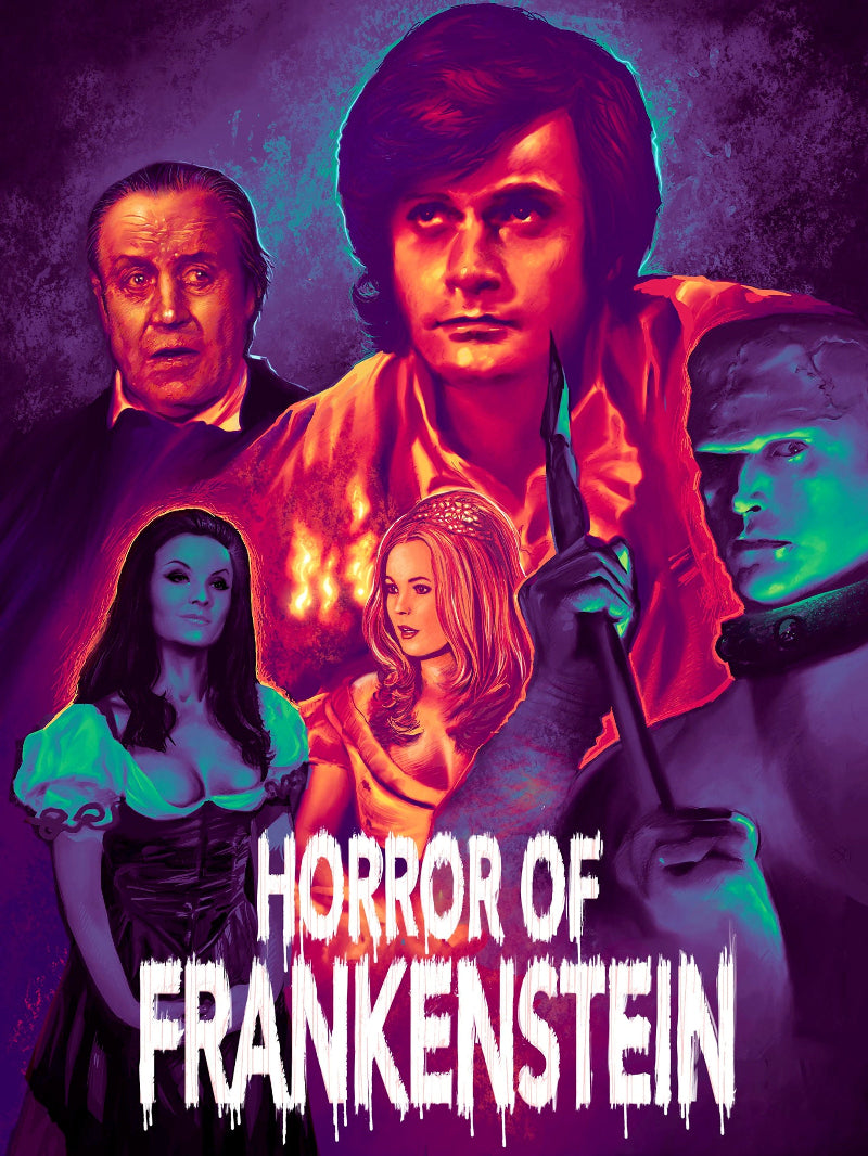 Horror of Frankenstein paper poster