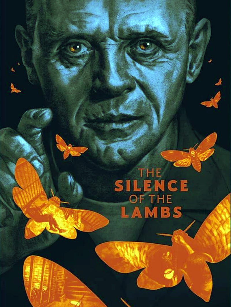 The Silence of The Lambs paper poster