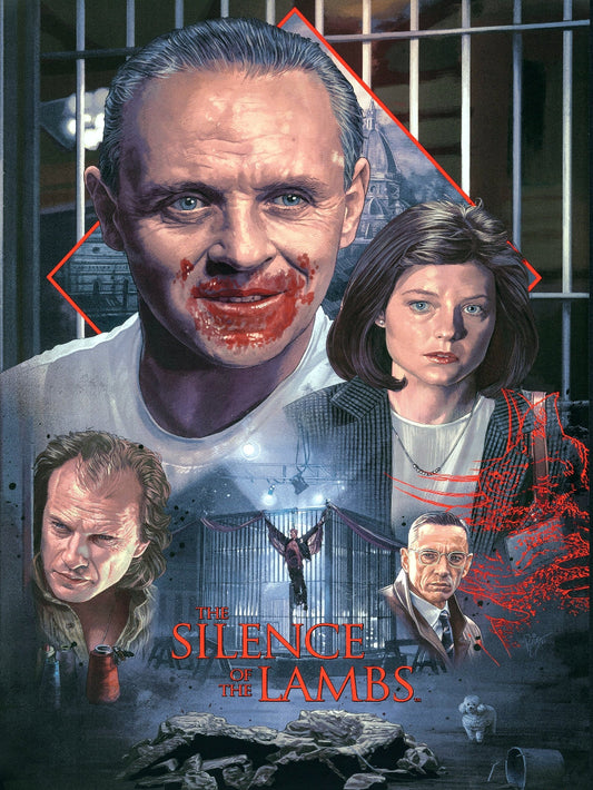 The Silence of The Lambs paper poster