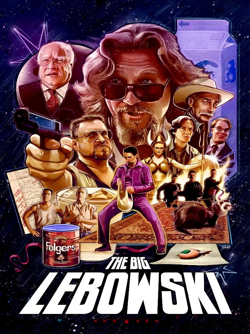 The Big Lebowski paper poster
