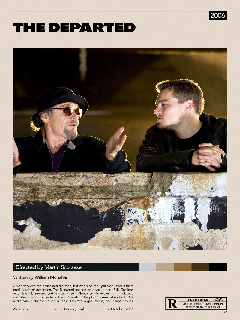 The Departed minimalist paper poster