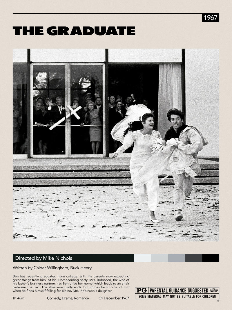 The Graduate minimalist paper poster