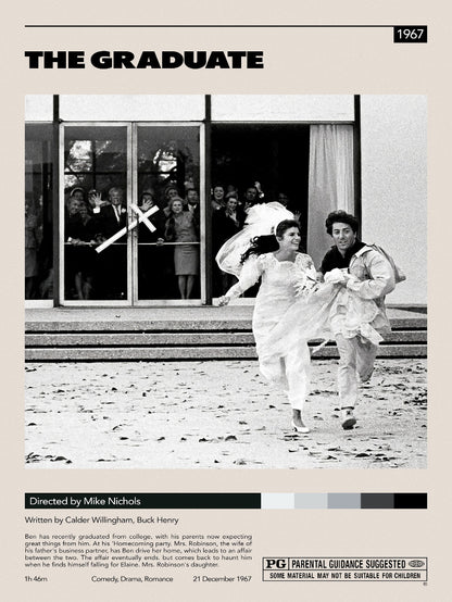The Graduate minimalist paper poster