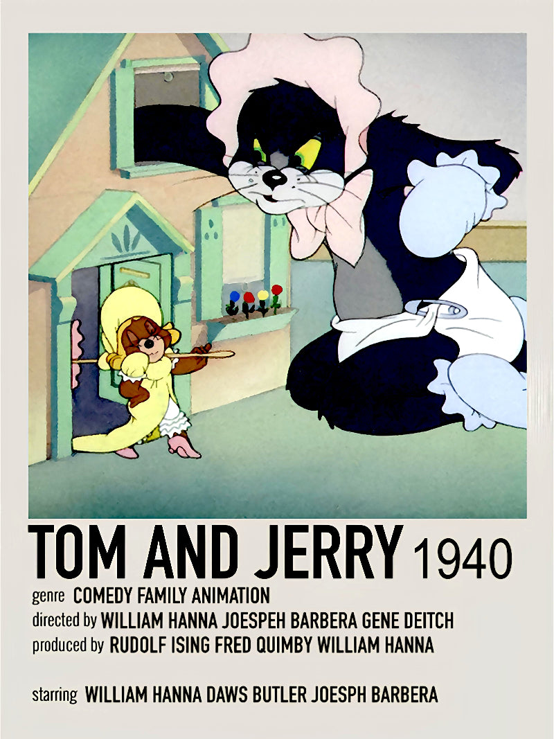 Tom and Jerry minimalist paper poster