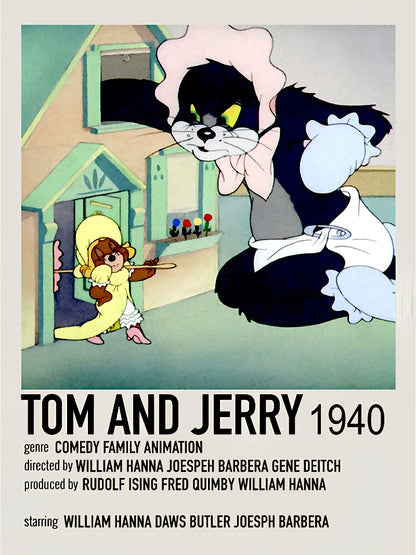 Tom and Jerry minimalist paper poster