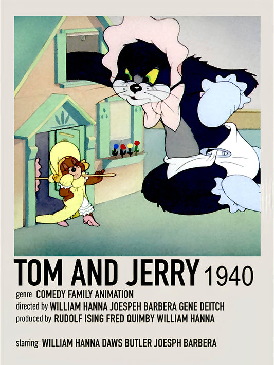 Tom and Jerry minimalist paper poster